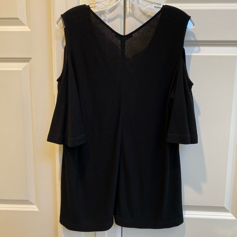 Derek Lam V-Neck Cold Shoulder Blouse - Picture 6 of 6
